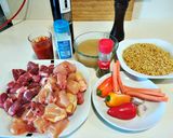 Foto del paso 1 de la receta: Fideos con pollo y cerdo