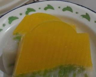 Puding labu kuning lapis santan cendol - Step 3