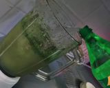 A picture of step 1 of Green mint Margarita.