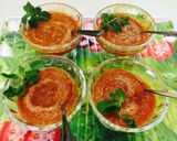 Hình bước làm 3 của món Sinh tố đu đủ hồng xiêm