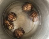 A picture of step 1 of Crispy Taro fry / cheppakizhangu fry.