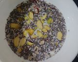 A picture of step 2 of Kesar pista overnight oats bowl.