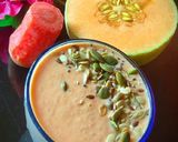 A picture of step 3 of Muskmelon Milkshake.