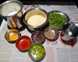 A picture of step 1 of Chilla Raita.