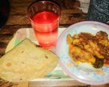 A picture of step 4 of Achari chicken.