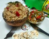 A picture of step 4 of Coconut rice.