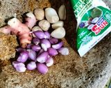 Foto langkah ke 1 dari resep Lodeh Santan Labu Kuning, Bayam, Kacang Panjang, dan Jagung.