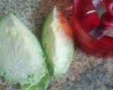 A picture of step 1 of Matar cabbage quick bhaji.