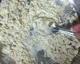 A picture of step 3 of Purple Baigan Bhaja.