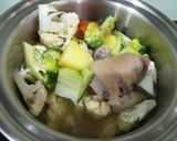 Hình bước làm 2 của món Móng giò hầm ngũ quả