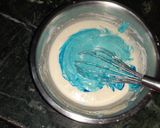 A picture of step 3 of Malai white choco crepe cake.