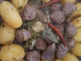 بطاطا رقيقه مع جلبانه