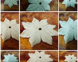A picture of step 4 of Flower shape mathri with wheat flour.