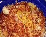 Foto del paso 3 de la receta: Spaghetti con salsa roja con panchos (salchicha)