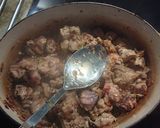 A picture of step 1 of Lamb curry.
