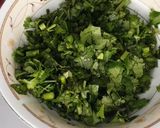 A picture of step 3 of Coriander & mint dip.
