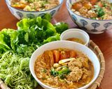 Hình bước làm 8 của món Bún riêu Tôm 🦐 🍅 ngon khó cưỡng