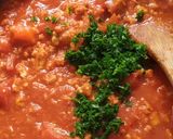 A picture of step 3 of Minced turkey in rich roasted vegetable sauce.