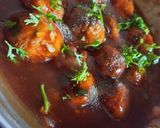 A picture of step 5 of Fried Rice with Manchurian.