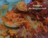 A picture of step 3 of Pink rice with stew and veggies.
