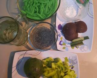 Es cendol selasih alpukat gula aren - Step 1