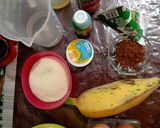Foto langkah ke 1 dari resep Bolu Pisang Coklat Pandan.