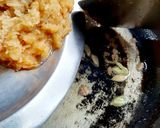 A picture of step 2 of Healthy Apple halwa.