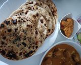 A picture of step 7 of Garlic tandoori roti on tava.
