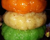 A picture of step 22 of Tricolor coconut laddu.