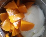A picture of step 1 of Mango lassi.