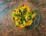 A picture of step 5 of Aloo ka bharta.