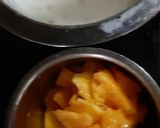 A picture of step 1 of Mango-Sago kheer.