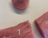 A picture of step 2 of Pork Medallions in a Mushroom and Sherry creamy sauce.