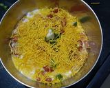 A picture of step 5 of Tikki chaat from left over lunch.