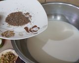 A picture of step 1 of Egg halwa.