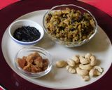 A picture of step 6 of Black is delicious, Black rice pudding in Iyangar style.