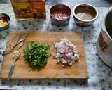 A picture of step 4 of Chettinad masala mutton curry.