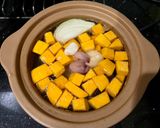 Foto langkah ke 4 dari resep Sup Ayam Kabocha (versi MPASI/anak2) simple dgn slowcooker.