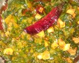 पालक की भाजी(palak ki bhaji recepie in hindi) रेसिपी चरण 3 फोटो