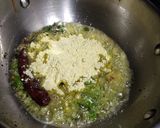 A picture of step 2 of Kala chana besan curry.
