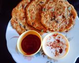 A picture of step 4 of Healthy nutritious whole wheat flour and makki flour vegetable pancake.