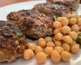 A picture of step 6 of Kofta-esque Lamb Kebab Burgers with Chickpeas.