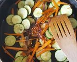 A picture of step 6 of Zuchinni Carrots Onion Stir Fry.