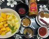 A picture of step 1 of Falahari Khatta Mitha Kaddu Aloo Sabzi.