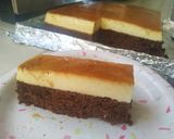 Hình bước làm 8 của món Bánh Flan bông lan Chocolate (Flan Gateau)