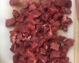 A picture of step 1 of Carne en su jugo, Jalisco Style.