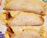 A picture of step 10 of Curry Chicken Egg Cheese Tortilla Wrap.
