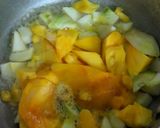 A picture of step 1 of Mango mint mojito.
