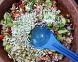 A picture of step 3 of Evergreen Chaat.