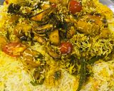 صورة لخطوة 15 من وصفة مقلوبه دجاج مع بطاطا لذيييذه لذاذه😋